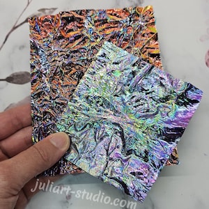 IRIDESCENT DICHROIC SHEET For Resin Art - Bundle of 2 sheets