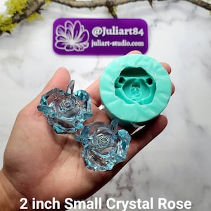 2 inch Small Crystal Rose Silicone Mold for Resin casting