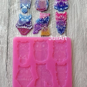 2.75 to 3 inch Owl Palette Silicone Mold for Resin casting