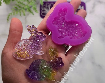 2 inch Druzy Bunny Silicone Mold for epoxy Resin casting
