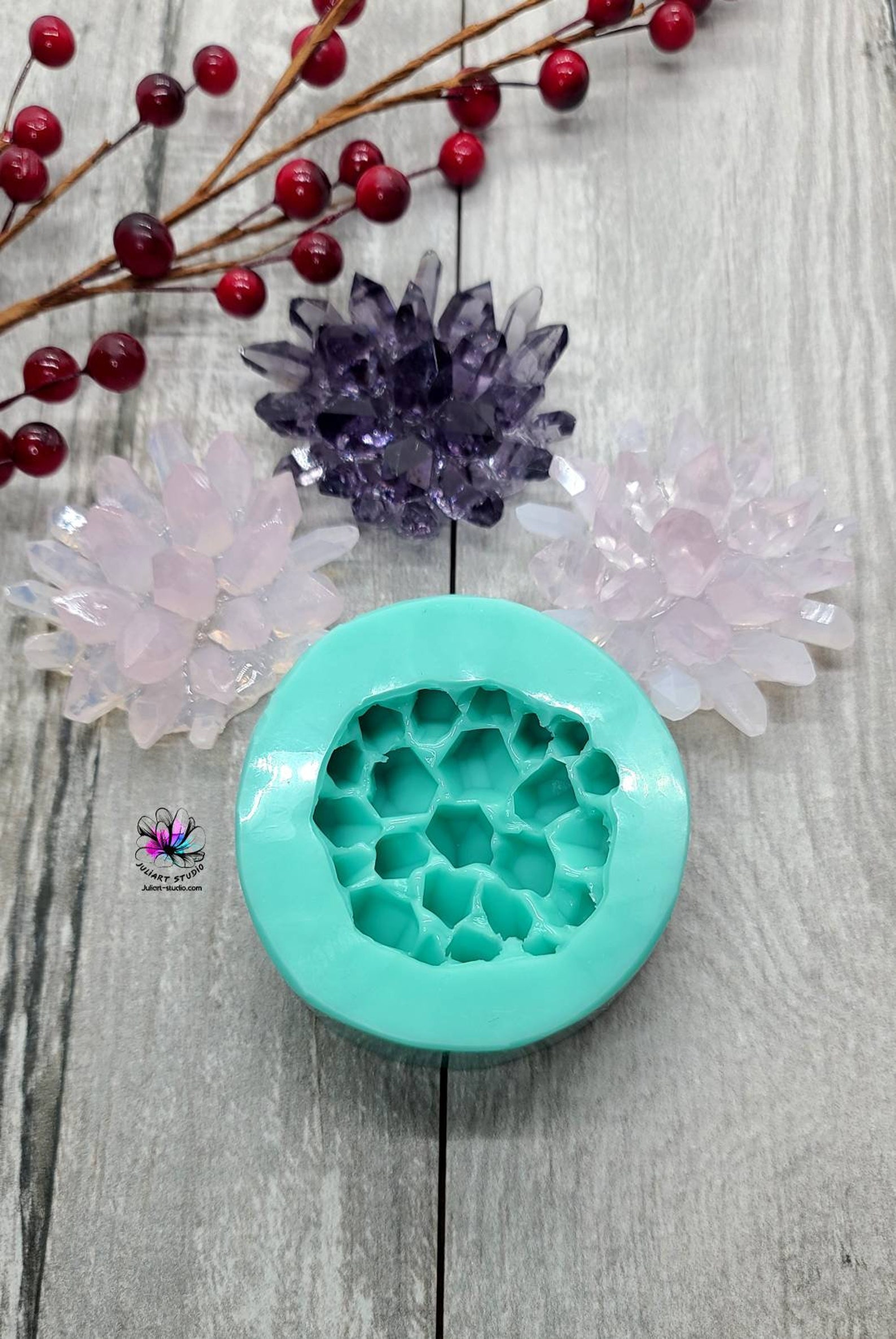 2.5 Inch Crystal Bloom Silicone Mold for Resin Casting Etsy