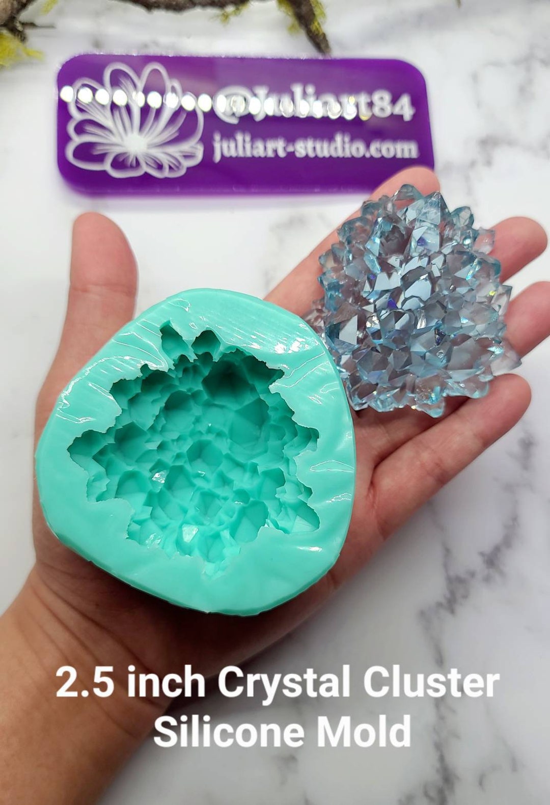 Inch Crystal Cluster (#CC1) Silicone Mold for Resin Casting