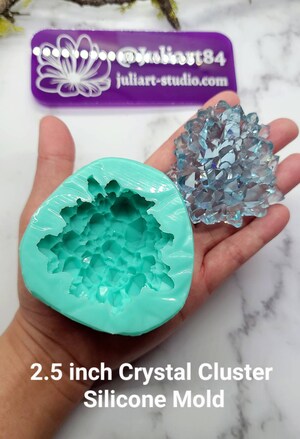Moule En Silicone Pour Bijoux Résine Forme Géode / Cristal - 4 Tailles - Pour Pendentifs, Décoration
