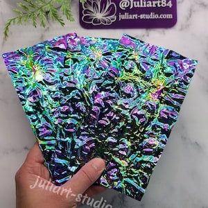 IRIDESCENT DICHROIC SHEET For Resin Art - High Gloss Purple (Not sold as a set)