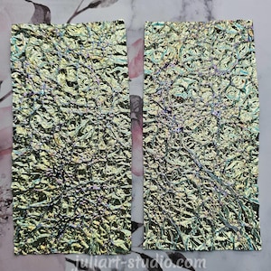 IRIDESCENT DICHROIC SHEET For Resin Art- High Gloss Bright Gold (Not sold as a set)