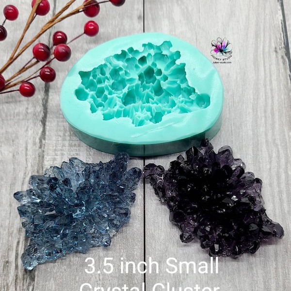 3.5 inch SMALL Crystal Cluster Silicone Mold for Resin casting