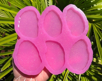 2.5 inch Agate Slices (set of 6) Silicone Mold for Resin casting