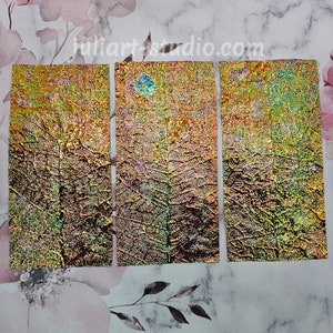 IRIDESCENT DICHROIC SHEET For Resin Art - Glossy Bronze Leaf (Not sold as a set)