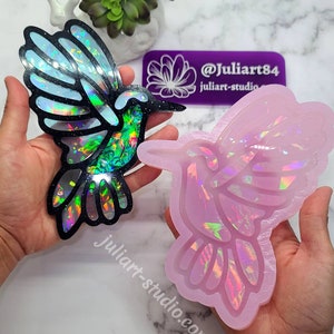 6.5 inch Holographic Humming Bird Silicone Mold for Resin