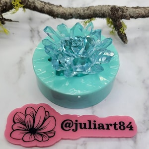 2.25 inch Large Crystal Rose Silicone Mold for Resin casting