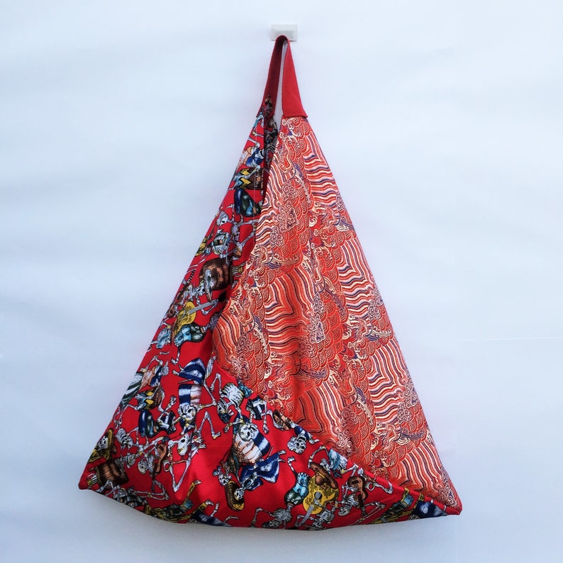 unique gift ideas for her by Jiakuma trending Bento bag boho bag most popular item dia de los muertos fabric bag eco bag origami bag
