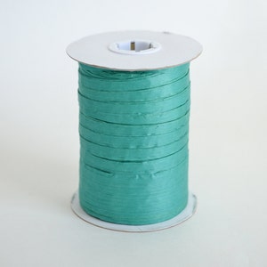 Teal Raffia, Quality Paper Ribbon, Gift Wrapping and Packaging, Craft Supply, 100 Yards Spool