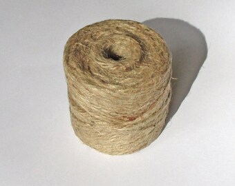 Jute Twine Tube Natural 4 Ply, Gift Wrapping and Craft Supply, Gift Tag String, 54 yards.