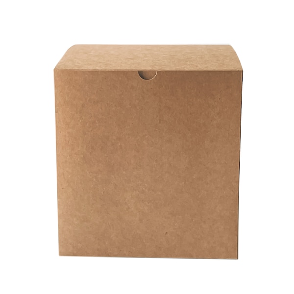 Box for Gifts, 8 x 8 x 8.5" Brown Kraft, Paper Box with Lid, Bridesmaid Gift Box, Groomsmen Proposal Box, 1 pc