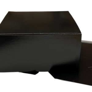 Glossy Black Gift Box 8x8x4: Bridesmaid Proposal Box