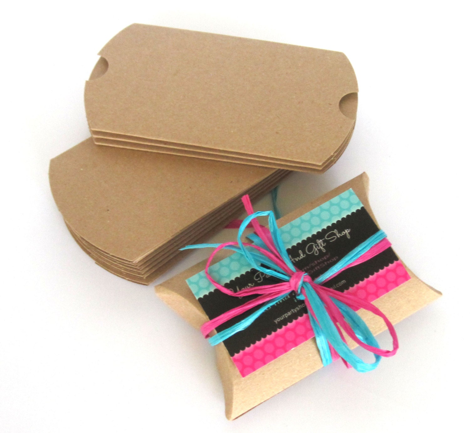 50 Pack Natural Kraft Jewelry Gift Boxes - 7"x5"x1", Cotton Lined For Rings & Earrings