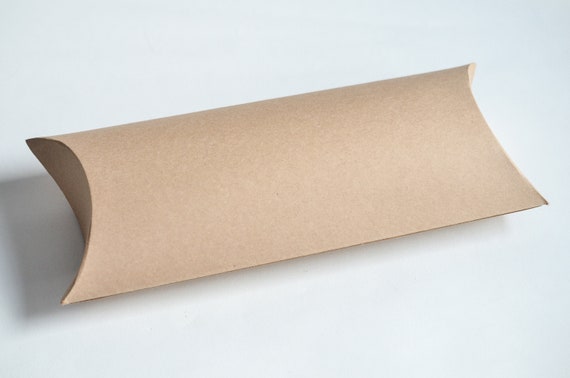 Large Pillow Boxes Gift Boxes Brown Kraft Boxes Paper Etsy