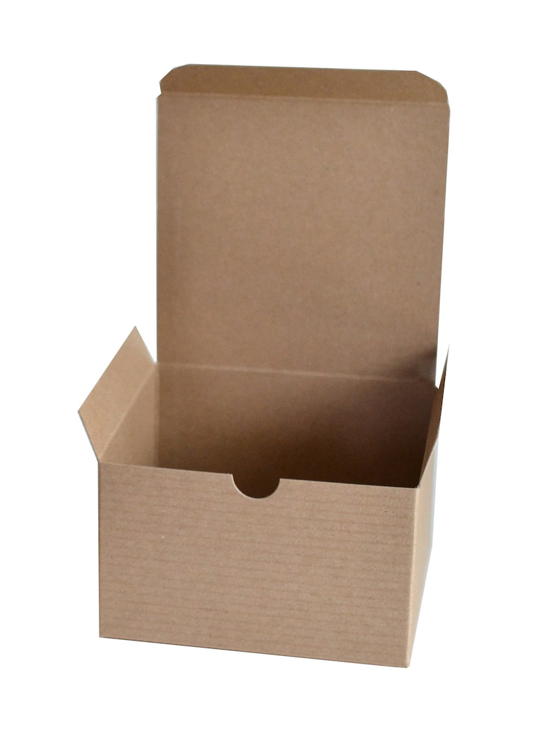 Kraft Boxes 5 x 5 x 3, Gift Boxes with Lid, Wedding Favor Boxes, Gift Packaging, Craft Supply, 10 pcs image 2