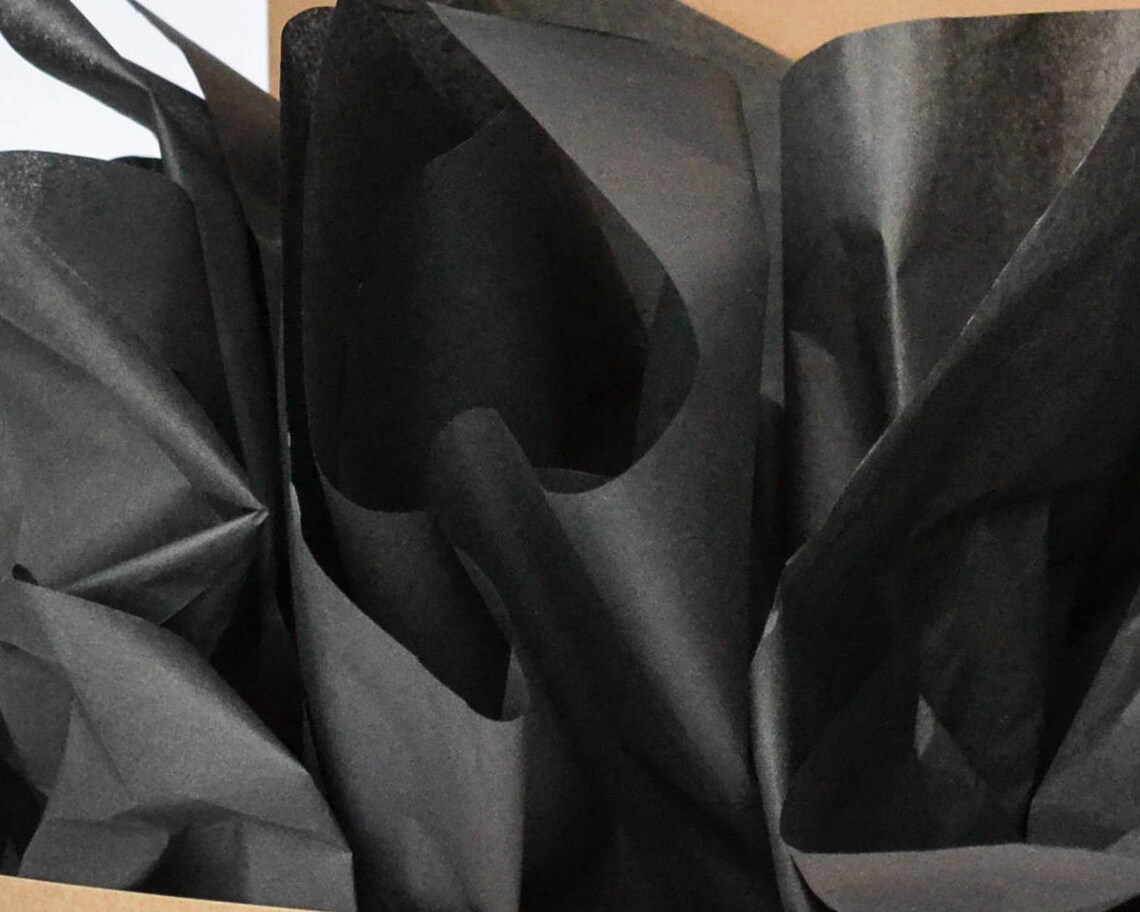 Black Tissue Paper Large Sheets Wrapping Paper Gift Etsy