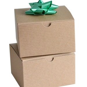 Kraft Boxes 5 x 5 x 3, Gift Boxes with Lid, Wedding Favor Boxes, Gift Packaging, Craft Supply, 10 pcs Bild 3