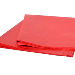 Tissue Paper Red, Large Folded Sheets, Wrapping Paper, Gift Packaging, Craft Supply, Party Supply image 1