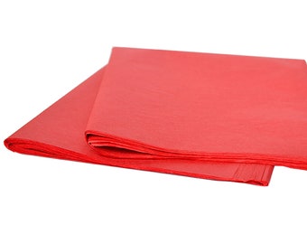 Tissue Paper Red, Large Folded Sheets, Wrapping Paper, Gift Packaging, Craft Supply, Party Supply