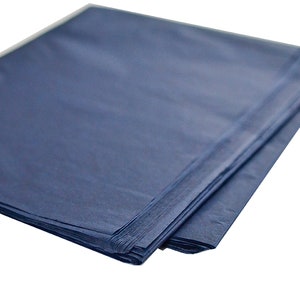 Navy Blue Tissue Paper: Large Folded Gift Wrapping Sheets