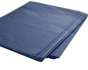 Tissue Paper Navy, Large Folded Sheets, Dark Blue Wrapping Paper, Gift Packaging, Craft Supply, Party Supply