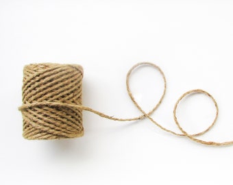 Natural Jute Twine 3 Ply, Gift Wrapping, Craft Supply, 219 Feet