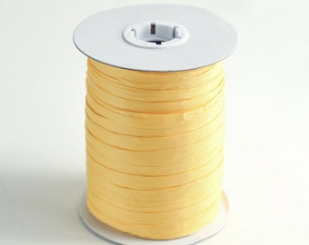 Yellow Raffia, Quality Paper Ribbon, Gift Wrapping and Packaging, Craft Supply, 100 Yards Spool