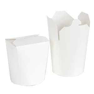 To Go Boxes, 16 oz Take Out Favor Boxes, Take Out Containers, White Gift Boxes, 25 pcs