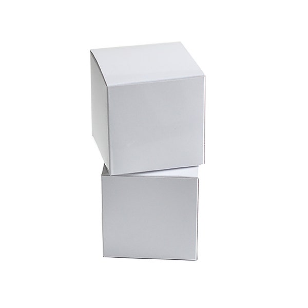 Small Gift Boxes, 3 x 3 x 3" White, Boxes with Lid, Wedding Favor Boxes, Party Favor Boxes, Gift Packaging, 10 pcs