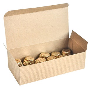 Favor Boxes, 7 x 3-3/8 x 2" Brown Kraft, Candy Boxes, Treat Boxes, Gift Boxes with Lid, Paper Boxes, Craft Supply