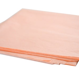 Tissue Paper Peach, Large Folded Sheets, Wrapping Paper, Gift Packaging, Craft Supply, Party Supply