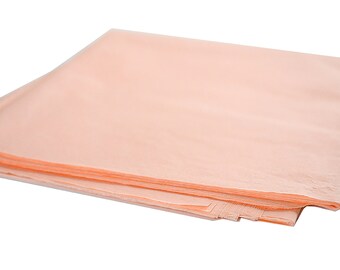 Tissue Paper Peach, Large Folded Sheets, Wrapping Paper, Gift Packaging, Craft Supply, Party Supply