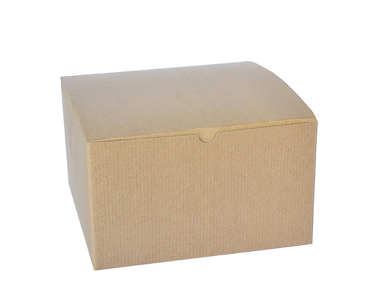 large brown gift box with lid
