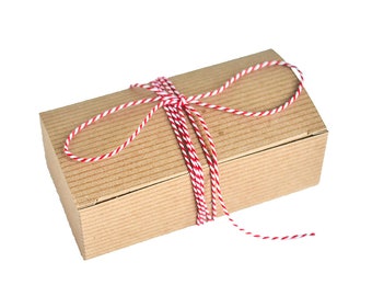 100 Brown Kraft Gift Boxes with Lid, 5.5 x 2.75 x 1.75"