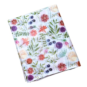 Tissue Paper Floral Print, 10 Large Folded Sheets, Wrapping Paper, Craft Supply, Gift Packaging