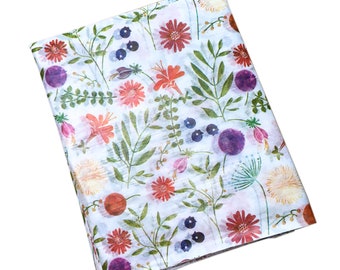 Tissue Paper Floral Print, 10 Large Folded Sheets, Wrapping Paper, Craft Supply, Gift Packaging