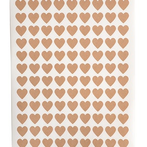 Stickers coeurs, Papier kraft brun 108, Joints pour enveloppes, Étiquettes auto-adhésives, Mini autocollants, Sceaux d'invitation de mariage, Fournitures créatives