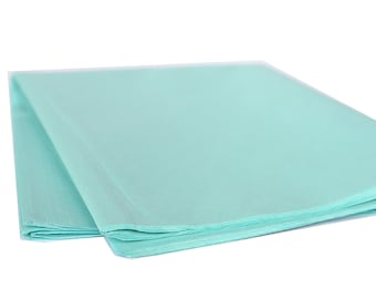 Tissue Paper Aqua, 24 Large Folded Sheets, Wrapping Paper, Gift Packaging, Craft Supply, Party Supply