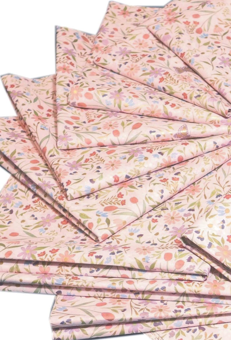 Tissue Paper Floral, 10 Large Folded Sheets, Wrapping Paper, Craft ...