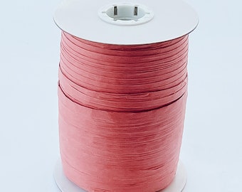 Burgandy Raffia, Quality Paper Ribbon, Gift Wrapping and Packaging, Craft Supply, 100 Yards Spool