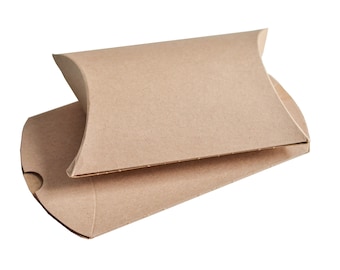 Boîtes coussins kraft : petit emballage cadeau, articles de fête (10 pièces)