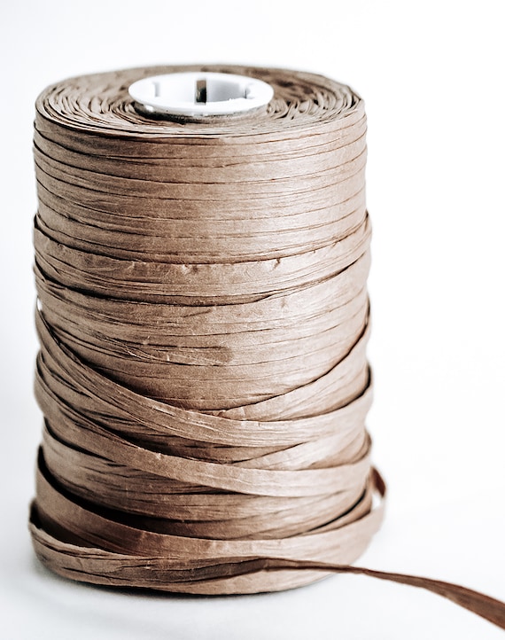 HAMUIERS Raffia Ribbon For Gift Wrapping, Packing Paper Twine Ribbon, Craft Ribbon For Crochet - 1/4'' Wide, 109 Yards, Black
