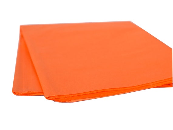 Tissue Paper Orange, Large Folded Sheets, Wrapping Paper, Gift Packaging,  Craft Supply, Party Supply 