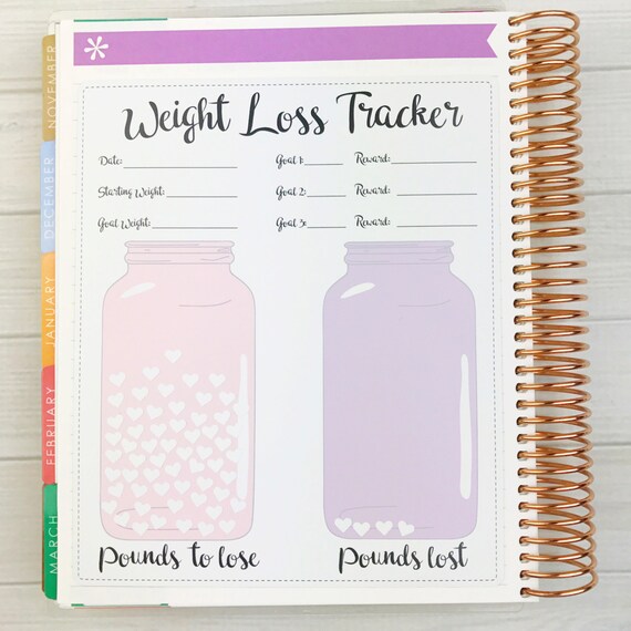 kawaii weight loss tracker sticker jumbo with sheet of etsy weight tracking sheet