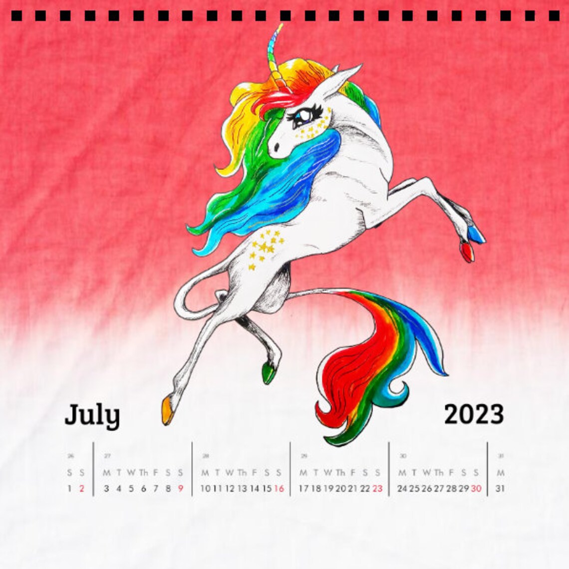 Calendario Unicorn Desk 2023 Versión 1 PreOrden Etsy México