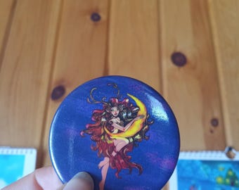 Autumn Harvest Goddess - Pinback Button