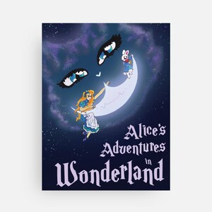 As aventuras de Alice no país das maravilhas (versão alternativa) - impressão de cartão postal brilhante